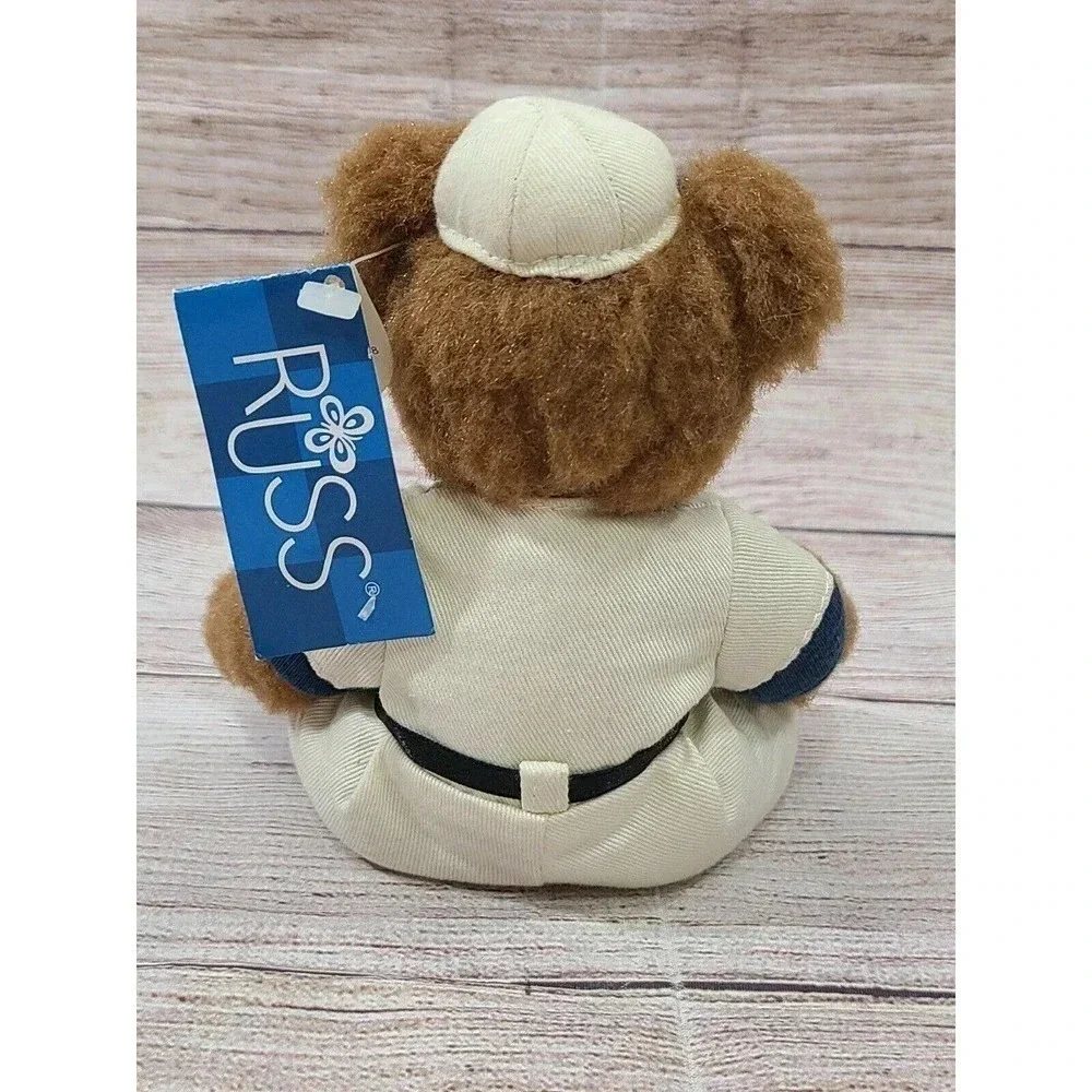Russ Berrie Plush Lil Homer Teddy Bear Stuffed Animal Baseball 5.5